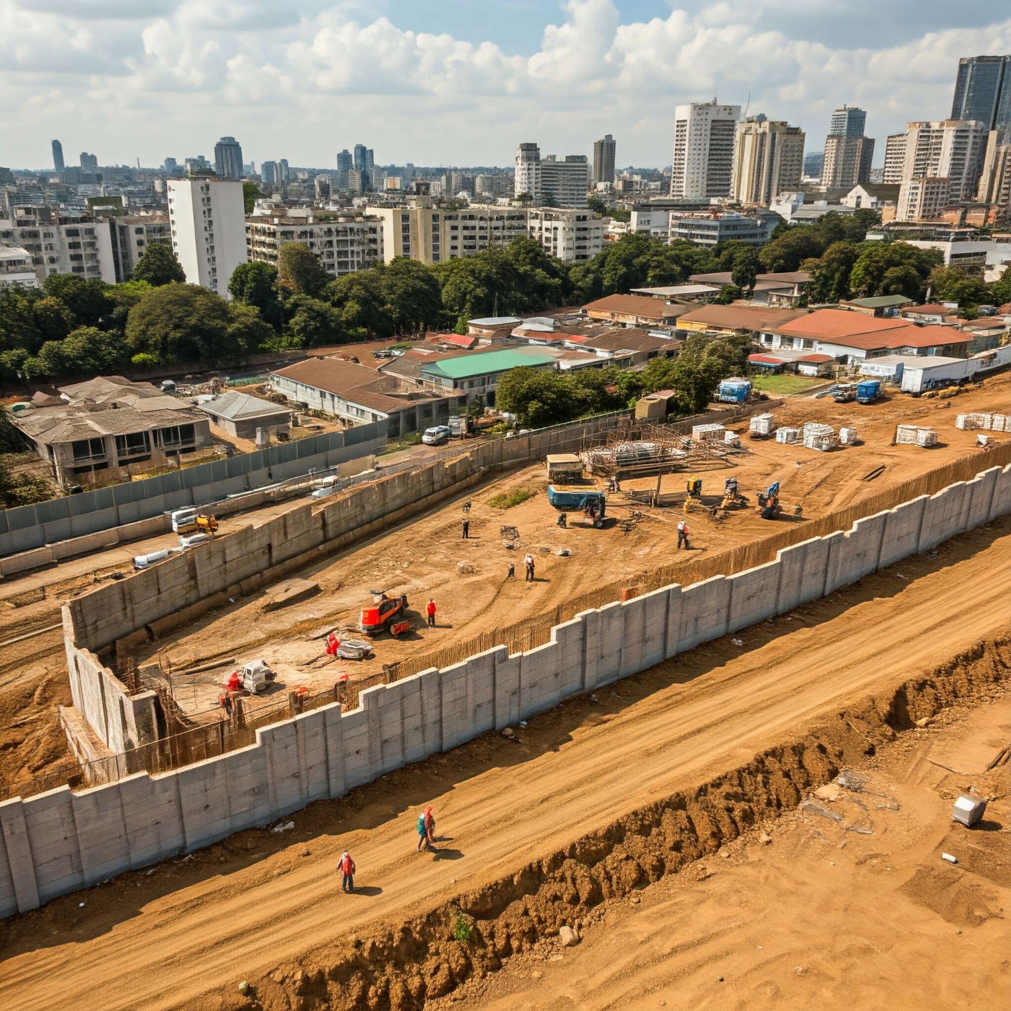 Perimeter Wall and Electric Fence Construction